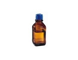Amber Glass Safety Bottle, USP Type 3, Square, 1000 mL, 45 mm cap