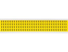 Repositionable Vinyl 0.25 in Black on Yellow, Numbers 7 Card of 144 Labels