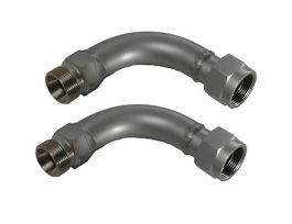 Threaded Elbow Fitting, M16x1 Male to M16x1 Female; 2/Pk