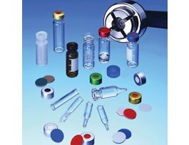 Crimp Vial with Cap, Amber Glass, 2 mL, 11 mm, Rubber/TEF Septum, Label and Filling Lines; 1000/pk