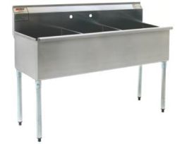 SINK,UTILITY,THREE COMPARTMENT