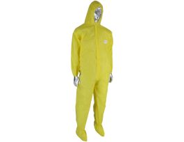 PosiWear, UB Plus, Yellow Coverall, Hood/Boot, Elastic Wrist/Ankle