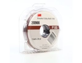 3M™ Portable Utility Cloth Roll 314D, P180 J-weight, 1 in x 20 yd, 5 ea/Case