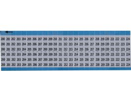Letters and Numbers Scored Wire Marker Aluminum Legend: 200 to 224 1250 Total