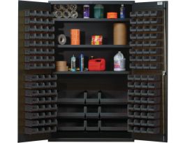 CABINET W/ 137 BK BINS STEEL 48X24X78IN