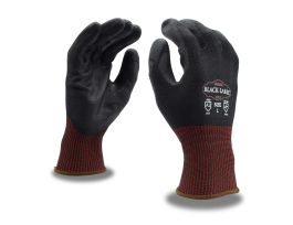 COLD SNAP® MAX, TWO-PLY, RED NYLON SHELL, BRUSHED ACRYLIC TERRY LINING, 3/4 BLACK FOAM PVC COATING, ANSI CUT LEVEL A3