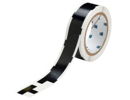 Marking Tape T-Shaped  Marks - Adhesive Vinyl, Solid Color, Black, 1.7" x 1.1"