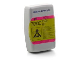 3M™ Hydrogen Fluoride Cartridge/Filter 7093C, P100, with Nuisance Level Organic Vapor and Acid Gas Relief, 60 EA/Case