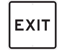 Exit Sign, 18" H x 18" W x .035" D