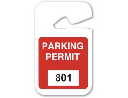 Rearview Mirror Hanging Tags, 801-900, Red