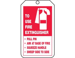 Safety Tags, 5 3/4" x 3 1/4", FIRE EXTINGUISHER INSPECTION RECORD, RP-CARDSTOCK, 25/PK