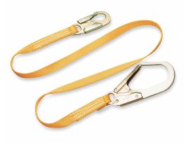 6' web lanyard with one locking snap hook and one locking rebar hook