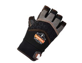 900 Black Half-Finger Impact Gloves