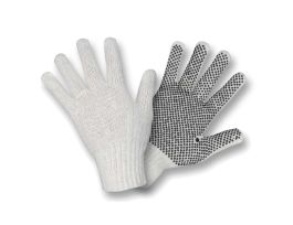 ECONOMY WEIGHT, Natural, POLY/COTTON MACHINE KNIT, 1-SIDE PVC DOTS