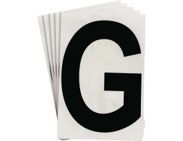 ToughStripe® Floor Marking Polyester 8 in Label Letter G Black 20/PK
