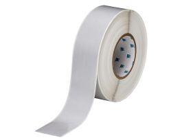 Matte Silver Polyester with Rubber Adhesive Labels 2 in W x 300 ft L Light Gray