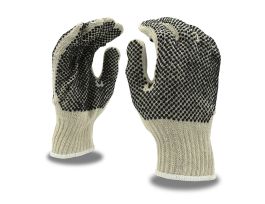 ECONOMY WEIGHT, Natural, POLY/COTTON MACHINE KNIT, 2-SIDE PVC DOTS