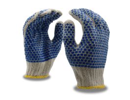 MEDIUM WEIGHT, Natural, POLY/COTTON MACHINE KNIT, 1-SIDE BLUE PVC BLOCKS