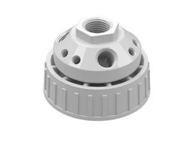 Solvent Waste Manifold, PTFE, 70 mm Nalgene, 1x1/2" NPT, 3x1/4" NPT, 6x1/4-28 UNF; 1/EA