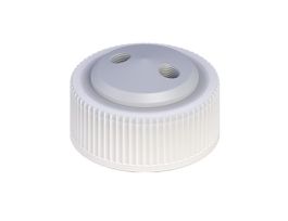 Solvent Delivery Cap, two 1/4"-28 ports, 38 mm Wako; 1/ea