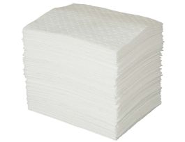 Oil Plus Oil Only Absorbent Pads - Heavy Weight, 15" x 19", Absorbency Capacity 26 gal
