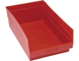 17 7/8INX 11 1/8INX 4IN SHELF BIN-RED