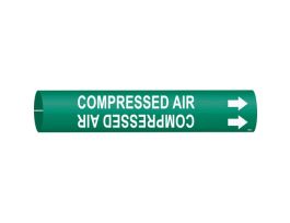 COMPRESSED AIR Pipe Marker, Fits Pipes 0.75" Dia. Thru 1.375" Dia.