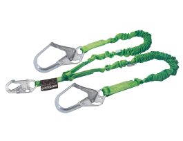Miller Manyard™II Shock-Absorbing Lanyard, Two-legged, 6', 1 locking snap hook, 2 locking rebar hooks