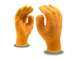 COLD SNAP® PLUS, TWO-PLY, HI-VIS ORANGE POLYESTER SHELL, BRUSHED ACRYLIC TERRY LINING, 3/4 BLACK FOAM LATEX COATING