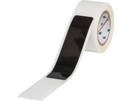ToughStripe® Floor Marking Tape Dashes -  Polyester, Solid Color, Black, 2" x 8"