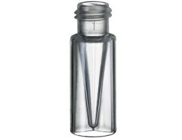 Vial, 0.2 mL, TPX PMP with Fused Glass Micro Insert, Silanized, 9 mm Short Thread; 1000/pk