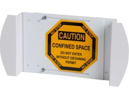 CAUTION Confined Space Do Not Enter Without Obtaining Permit Sign, 21" H x 30" W x 0.24" D, Black on Yellow