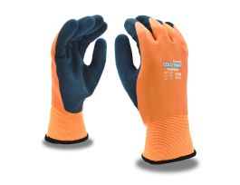 COLD SNAP® THERMO, TWO-PLY, ORANGE POLYESTER SHELL, BRUSHED ACRYLIC TERRY LINING, ORANGE LATEX FULL COATING, GRAY SANDY LATEX PALM COATING
