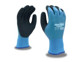 COLD SNAP® THERMO, TWO-PLY, BLUE POLYESTER SHELL, BRUSHED ACRYLIC TERRY LINING, BLUE LATEX FULL COATING, GRAY SANDY LATEX PALM COATING