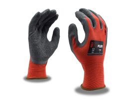 iON FLEX™, 13-GAUGE, RED NYLON SHELL, DARK GRAY LATEX PALM COATING