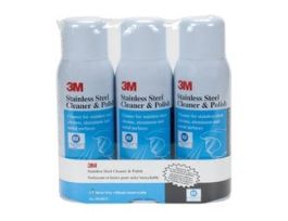 3M™ Stainless Steel Cleaner & Polish 59158CC, 10 Oz Aerosol, 3 Pack, 4 Packs/Case