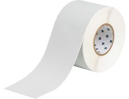 Metallized Polyester Rating Plate and PCB Labels 4 in W x 300 ft L Light Gray