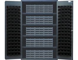 CABINET W/BK BIN AND 120 DRAWER STL 48IN