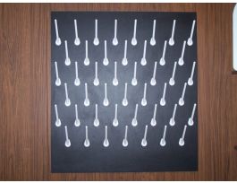 PEGBOARD WITH INT TROUGH BLACK 30X30INCH