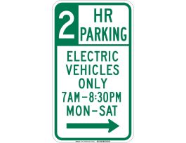 830 Pm Mon-Sat Sign, 18" H x 12" W x 0.090" D, Aluminum, Right
