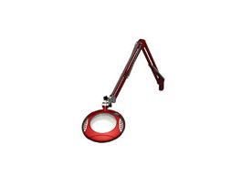LED Illuminated Magnifier, Red, 7.5" circular lens, 100-240 VAC