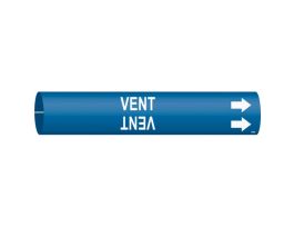 VENT Pipe Marker, Fits Pipes 1.5" Dia. Thru 2.375" Dia.