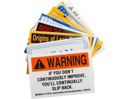 Assorted Lean Labels, 3.5" H x 5" W x 0.006" D, Multi-Color