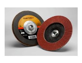 3M™ Cubitron™ II Flap Disc 967A, 80+, T27 Quick Change, 7 in x 5/8"-11, 5 ea/Case