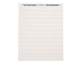 LaserTab Self-Lam Polyester Lbls 0.75 in H x 0.5 in W White, Clear 7/PK