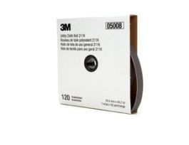 3M™ Utility Cloth Roll 211K, 120 J-weight, 1 in x 50 yd, Full-flex, 5 ea/Case