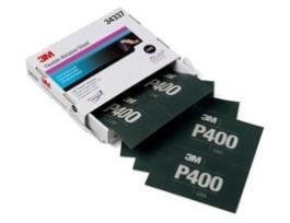 3M™ Hookit™ Flexible Abrasive Hand Sheet 270J, 34336, 5.5 in x 6.8 in, P320, 25 sheets per box, 5 boxes per case