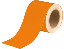 Solid Color Banding Tape for Pipe Marking - Roll Form,  Vinyl, Orange, 4" x 30 Yd