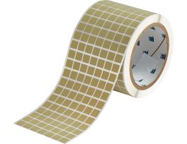 Matte Amber Polyimide Circuit Board Lbls 0.375 in H x 0.375 in W Amber 10000/RL