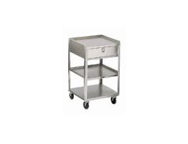 SS Equipment Cart, No Drawer, Three 18 x 16 in Shelves; 200 lb Capacity